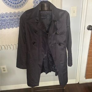 Caroll Elegant Black Trench Coat